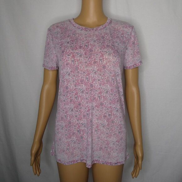 Lucky Brand Distressed Floral Paisley T Shirt Tee - Picture 1 of 5